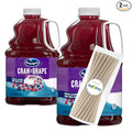 Ocean Spray Cran Grape Juice Drink 101.4 fl oz Plastic Bottles 2 Pack + 15 Sugarcane Disposable Straws by KOOL8SHOP Infinite Deals