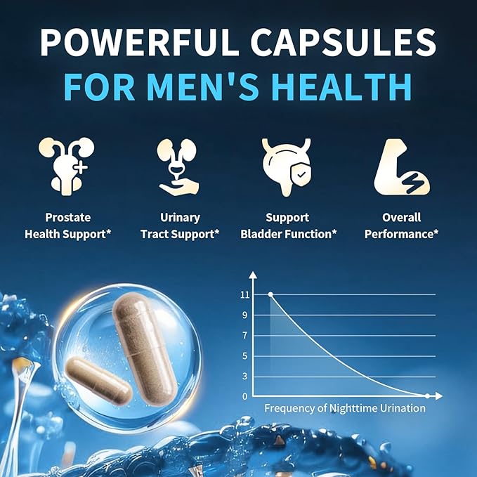 Lukaree Prostate Health Supplements for Men - 18 in 1 Saw Palmetto with Pumpkin Seed &amp Nettle - Advanced DHT Blocker - Urinary Tract Health Support - with Ashwagandha Reishi 2 Pack