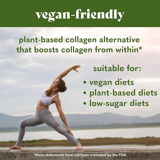 Copina Co. Matcha Beauty Vegan Collagen Booster Drink Blend: Plant Based Collagen Support Smoothie Drink Vegan Blend Variety Pack | Matcha Flavor | 10 Individual Stick Packs per Carton