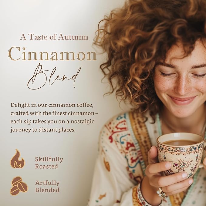 Flavored Ground Coffee – Cinnamon 100% Arabica Single Origin Medium Roast USDA Organic Naturally Flavored – by Coffea Flavor