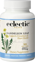 Eclectic Herb - Raw Freeze-Dried Dandelion Leaf Capsules | Supports Cleansing Digestive Function &amp Heart Health | Natural Herbal Supplement | Organic Non-GMO Vegan Whole Herb (90 CT | 200 mg)