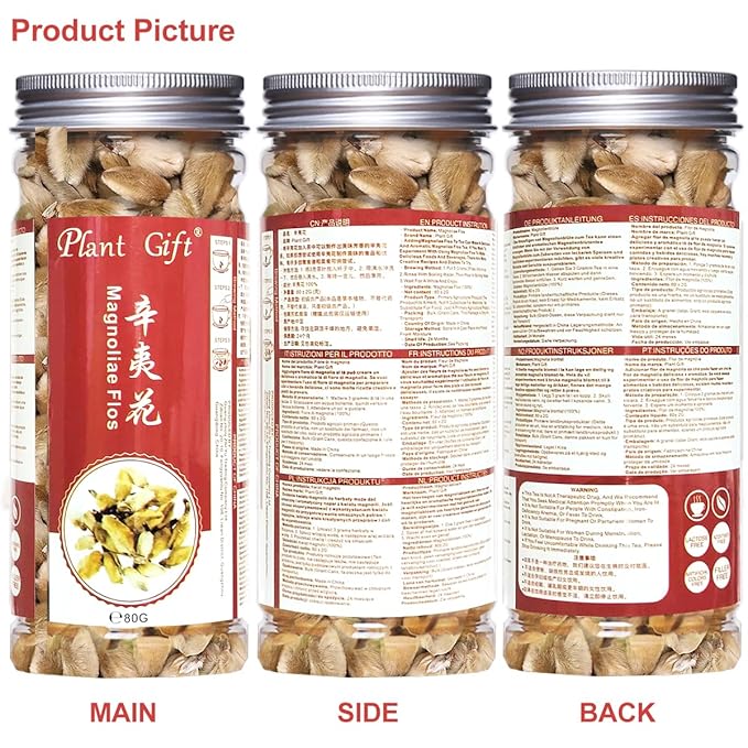 Plant Gift Chinese Medicine Herbal Tea dried magnolia flower flos 辛夷花 magnoliae Xin Yi Hua health skin care Flower Tea Herbs 80g/2.82oz
