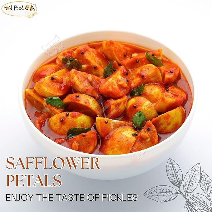 Pure &amp Natural Safflower Petals Loose Carthamus Tinctorius Dry Dried Fresh Herbal Herb Herbs Soaked Tea Cooking Seasoning Spice Spices No Preservatives Halal (17.64 oz / 500 gm) عصفر