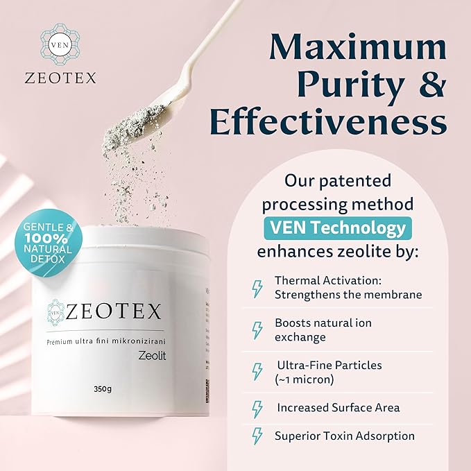 350g Zeolite Detox Powder – Clinoptilolite Supplement for Full Body Cleanse Gut Health Energy Immune &amp pH Support | Natural Mineral