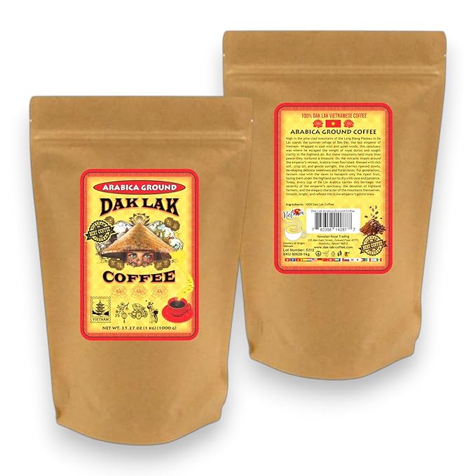 100% Dak Lak Vietnamese Coffee (Robusta Ground 1 Kilo Bag)