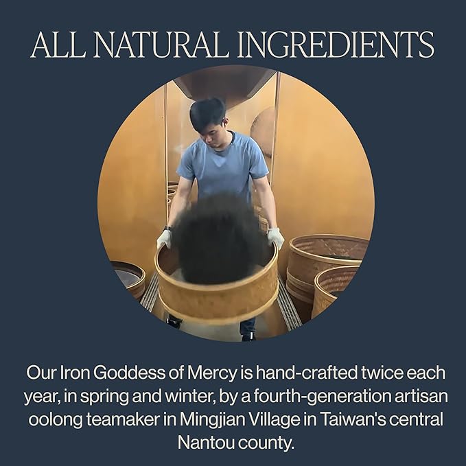Rishi Tea Iron Goddess of Mercy Oolong Tea - Organic Caffeinated Loose Leaf Artisan Ball-Rolled Tawianese Oolong - 16 Ounces 50+ Servings