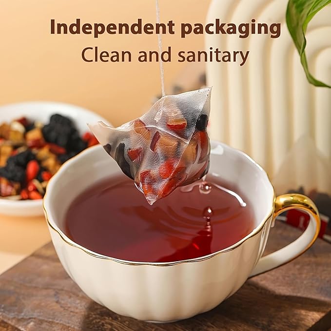 Ginseng Six Treasure Tea for Kidney Cleanse 6 Precious Ingredients Formula Five Treasure Tea for Men &amp Women Natural Traditional Chinese Herbal TeaBag (60 bags)