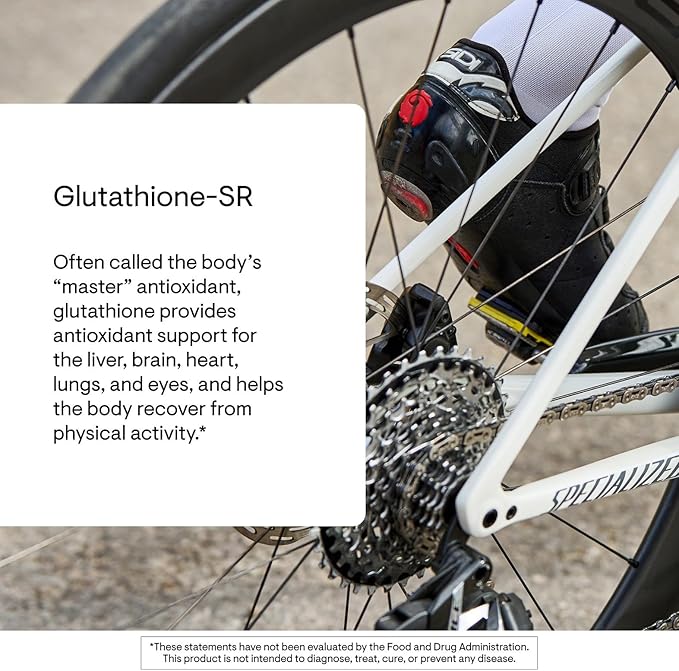 THORNE - Glutathione-SR - Sustained-Release Supplement - Provides Antioxidant Support for the Liver Brain Heart Lung &amp Eyes* - NSF Certified for Sport - Gluten Dairy &amp Soy-Free - 60 Capsul