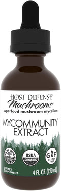 Host Defense MyCommunity Extract - 17 Species Blend Mushroom Supplement for Immune Support - Extract with Lion's Mane Reishi. Chaga Cordyceps Turkey Tail &amp More - 4 fl oz (120 Servings)*
