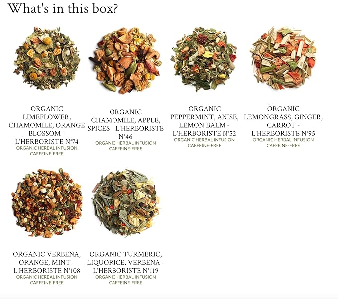 Palais des Thés - Organic L'Herboriste Box - Selection of 36 Premium Herbal Teas - Premium Tea Bags Set Serves 36 Cups