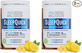 Relaxium SleepQuick Gummies - Sleep Aid + Gut Health &amp Immune Support 5mg Melatonin Vitamin D-3 + Prebiotic &amp Probiotic Blend Gluten &amp Drug Free Lemon Flavor 90 Gummies (Pack of 2)