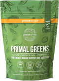 Primal Harvest Super Greens Powder 30 Servings w/+50 Greens Superfood Chlorella Probiotics Green Tea Wheatgrass Kale Turmeric for EnergyPrimal Greens