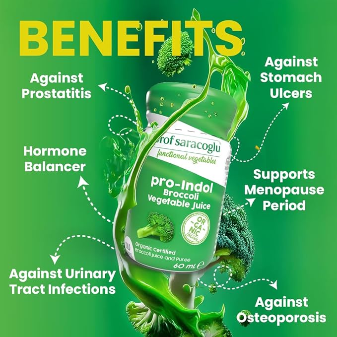 Prof Saracoglu Broccoli Shot + Parsley Lemon Shot | Plant-Based Wellness Bundle with Botanical Sprout &amp Herbal Juice Blend | Ready-to-Drink Daily Total 10 Herbal Shots