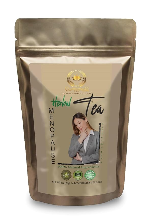 MENOPAUSE HERBAL TEA - Caffeine Free black cohosh tea ginkgo biloba supplements red clover supplements for women Cinnamon Tea for Menopause Soothing Blend for Night Sweats &amp Mood Swings - 1 Pa