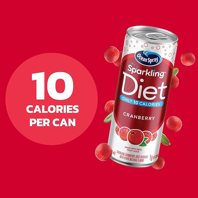 Ocean Spray® Sparkling Diet Cranberry Juice Drink 11.5 Fl Oz Cans 4 Count (Pack of 24)