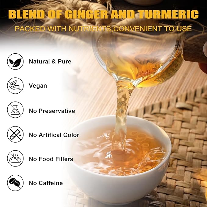 Premium Turmeric Ginger Cinnamon Tea Bags | 100% Natural Hand-made Blend ginger tea | Ginger Turmeric Herbal Tea | No Sugar No Caffeine No Gluten Vegan (120 Bags)