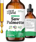Wild &amp Organic Saw Palmetto for Men &amp Women - Urinary Tract &amp Hair Support - Saw Palmetto Extract Liquid Drops - Add to Tea - Serenoa Repens Berries Supplement - Vegan Sugar &amp Alcohol