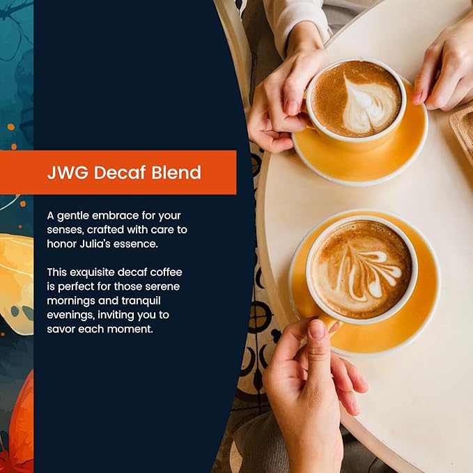 Love This for Us! Coffee - JWG Decaf Blend - With Notes of Cocoa &amp Toasted Almonds - Brew Created in Memory of Julia for Roadside Safety Awareness - Ground Coffee - 12oz