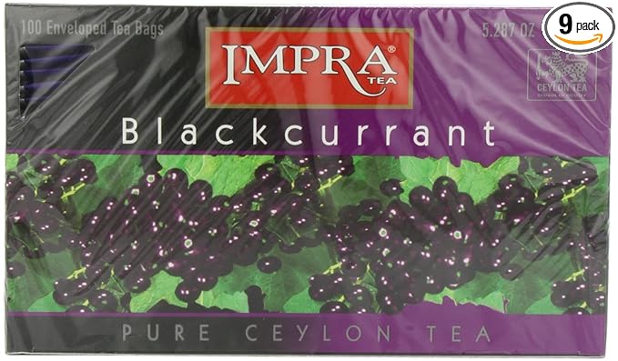 Impra Black Currant Tea 100-Count Tea Bags (Pack of 6)