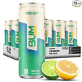 BUM Sugar-Free Energy Drink Citrus Burst - Lightly Carbonated &amp No Artificial Colors Natural Caffeine &amp Citicoline for Energy &amp Focus Brain Boost &amp Workout Sports Beverage - 12 oz