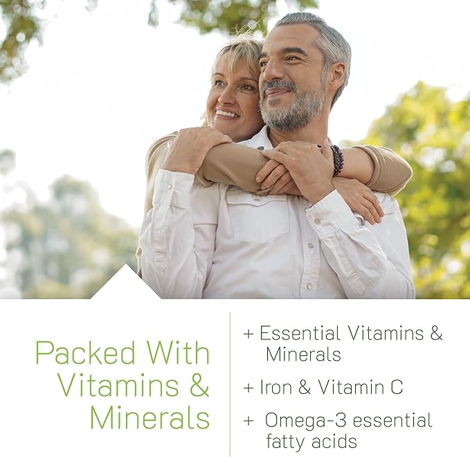 Irwin Naturals Only One Liquid-Gel Multi with Iron - 60 Liquid Softgels - Daily Essential Vitamins Minerals Antioxidants Omega-3s &amp Green Super Foods