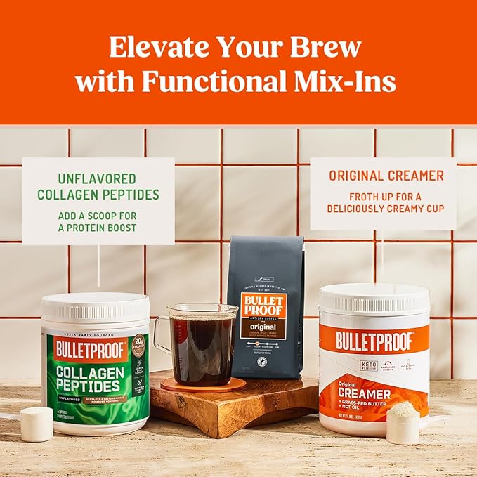 Bulletproof Original Medium-Roast Single-Serve Coffee Pods 24 Count 100% Arabica Beans Clean Coffee Tested for Toxins Packaging May Vary (Pack of 2)