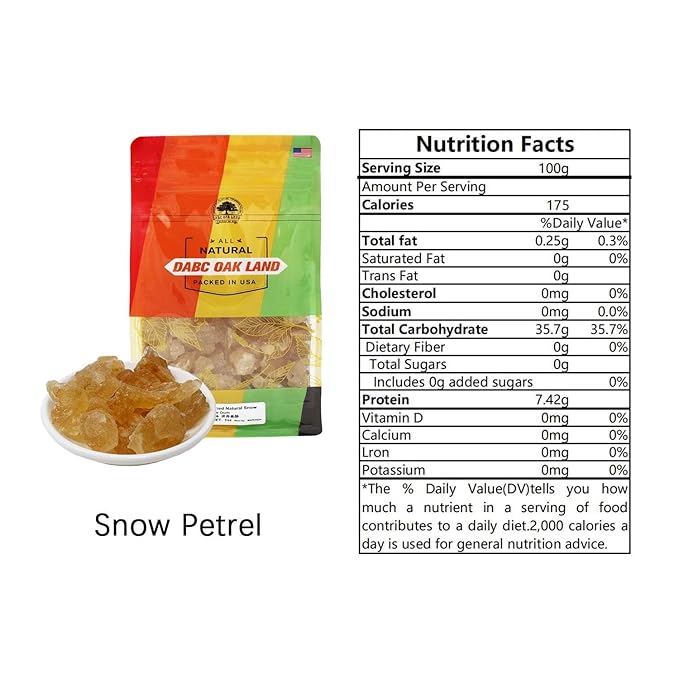 DABC OAK LAND 2 Pounds Natural Wild Tragacanth Gum Snow Swallow (Xueyan) 補水保濕 天然野生雪燕 2 X 16OZ bags Packed in USA