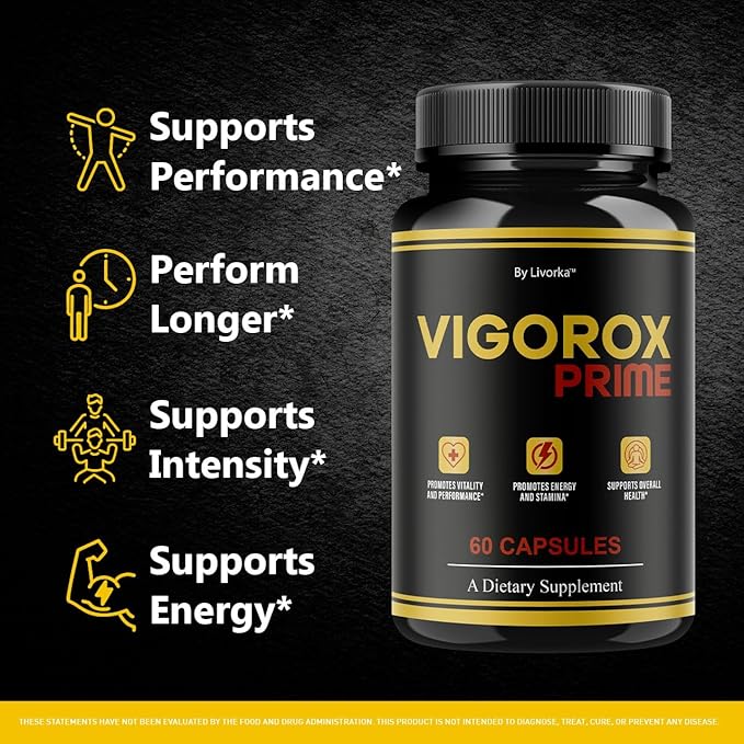 (3 Pack) Vigorox Prime Capsules - Official VigoroxPrime Pills Advanced Support Formula - Maximum Strength All Natural Ingredients for Overall Health &amp Wellness Reviews 180 Capsules for 3 Months