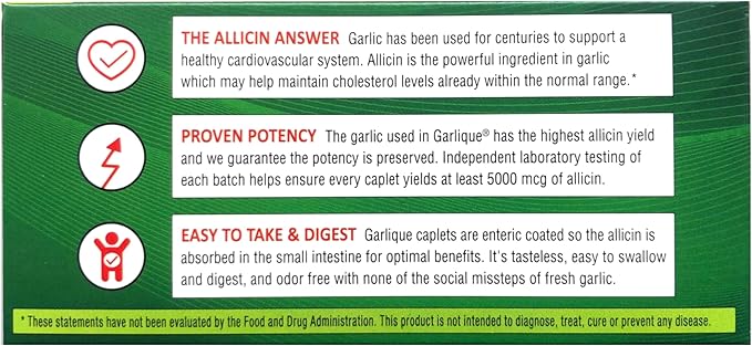 Garlique Caplets 60 Tablets (Pack of 3)