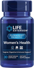 Life Extension FLORASSIST® Probiotic Women's Health Vaginal Health Digestive Health Immune Health Gluten-Free Non-GMO Vegetarian Once-Daily Formula 30 Capsules