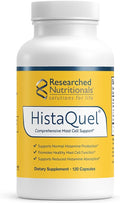 Researched Nutritionals HistaQuel - Dual-Action Histamine &amp Mast Cell Support Formula - Clinically Researched Flavonoid &amp Herbal Formula with Stinging Nettle &amp Black Cumin Seed Oil 120 Ca