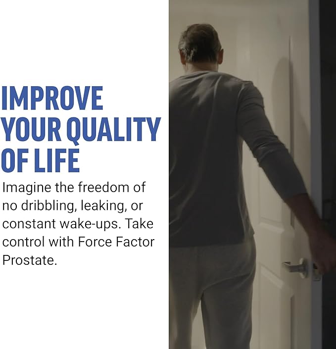 Force Factor Prostate Saw Palmetto and Beta Sitosterol Supplement for Men Prostate Health/Size Support Urinary Relief Bladder Control Reduce Nighttime Urination 60 Softgels