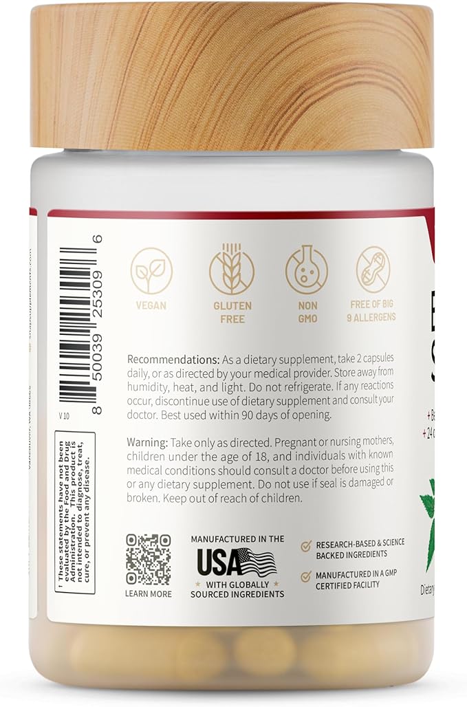 Snap Supplements Blood Sugar Blend with Berberine CoQ10 Cinnamon and Gymnema to Support Already Healthy Blood Sugar Metabolic Health and Energy Sugar Free 60 Capsules (Packaging May Vary)