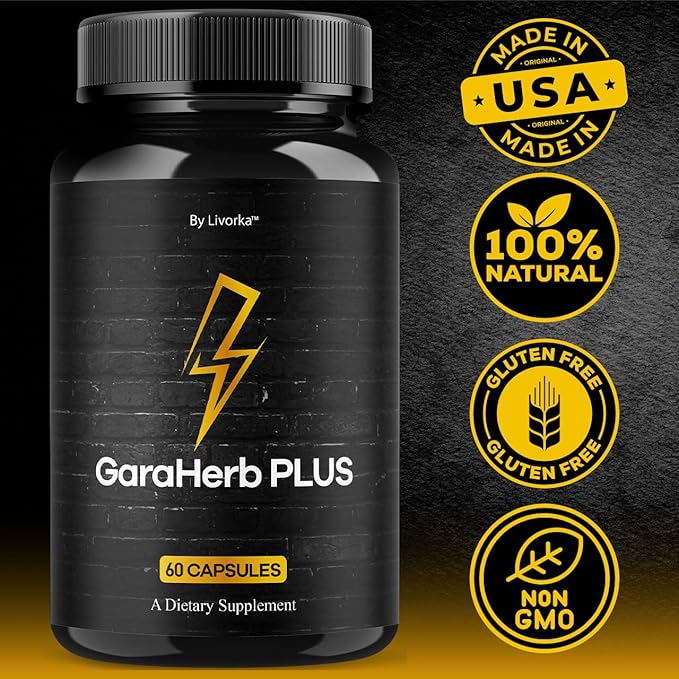 GaraHerb Plus Capsules - Official Pills Advanced Supplement Support - Maximum Strength Natural Gara Herb Plus for Overall Health &amp Wellness Reviews 60 Capsules for 1 Month