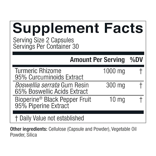 Live Conscious CurcuWell - Curcumin and Boswellia Blend | Maximum Strength Joint Body and Cognitive Support - 30 Day Supply