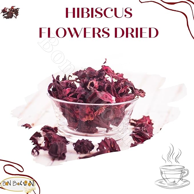 Natural Hibiscus Flower Tea Pure Dried Egyptian Herbal Egypt Hibiscus Tea (17.64 oz / 500 gm)
