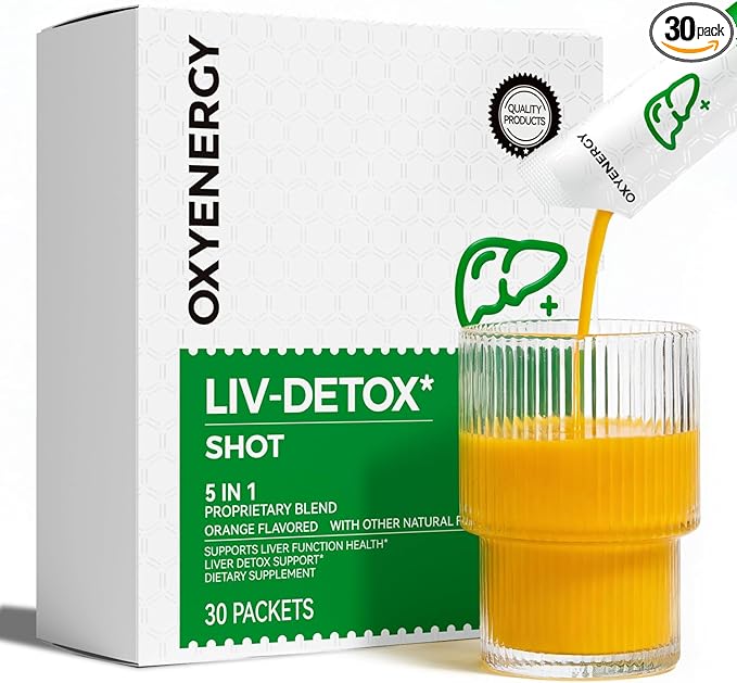 OxyEnergy Liver Cleanse Detox &amp Repair Organic Milk Thistle Liver Detox Supplement with Turmeric Dandelion Pueraria Support Liver Health &amp Digestion Non-GMO Vegetarian Gluten-Free 30 P