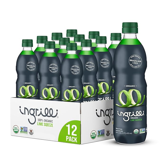 Ingrilli Organic Lime Squeeze 16 Fl Oz Bottle (Pack of 12)