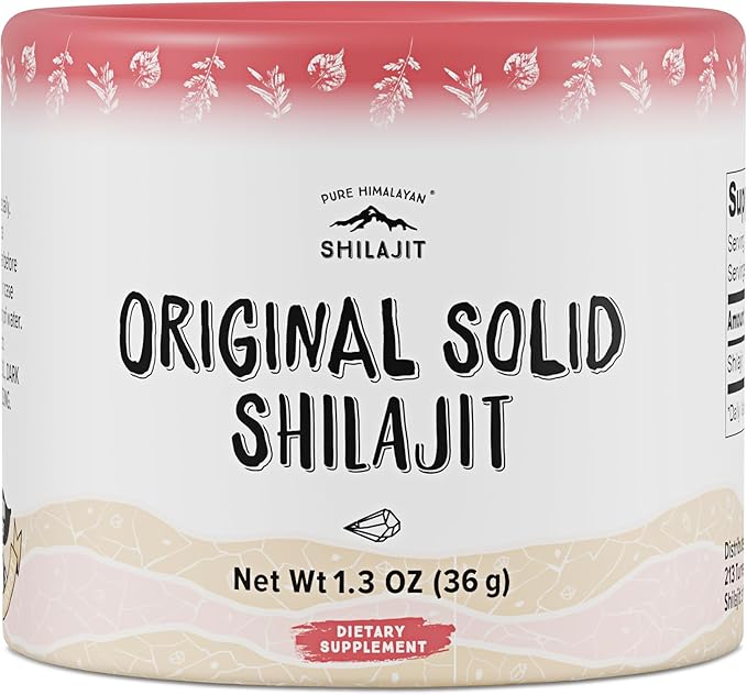 Pure Himalayan Shilajit Original Solid Organic Source of Fulvic Acid &amp Trace Minerals Widely Used in Ayurveda (36g Pack of 1)