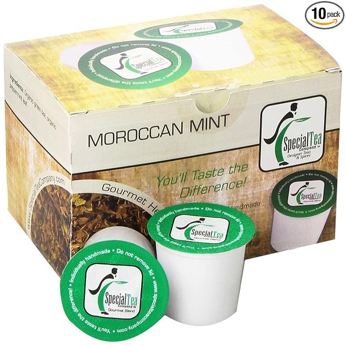 Special Tea Company Moroccan Mint Single Serve Herbal Tea Pod (Pack of 10)