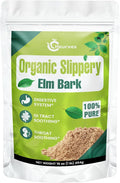 Slippery Elm Slippery Elm Powder Organic Elm Bark Made from Inner Bark - 1 Pound (349 Servings) Natural Herbs Helps Soothe The Throat and Coughing &amp Digestive Diarrhea - 100% Pure &amp Vegan