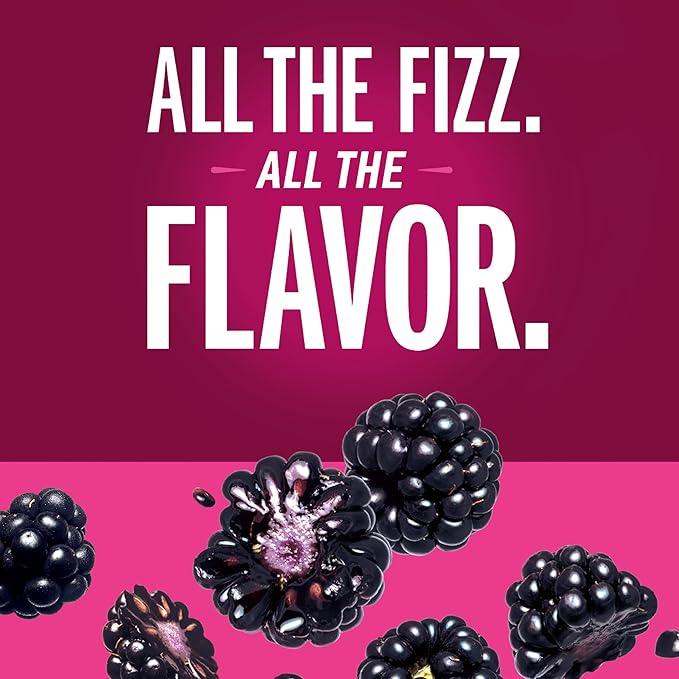 IZZE Sparkling Water Juice Beverage Blend Blackberry No Sugar Added 8.4 FL OZ 24 Cans