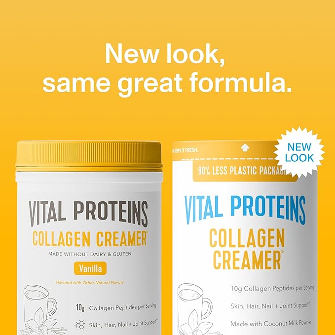 Vital Proteins Collagen Peptides Powder - Vanilla Protein Coffee Creamer for Hair Skin &amp Nails Support