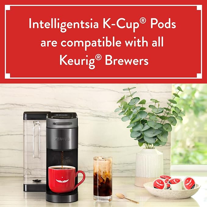 Intelligentsia Coffee Light Roast K-Cup Coffee Pods for Keurig Brewers - House 60 Count with Flavor Notes of Milk Chocolate Mandarin and Apple (6 Boxes of 10 K-Cup Pods)