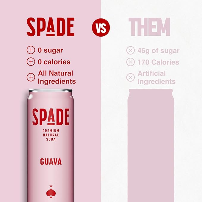 Spade Guava Soda 12 fl oz (Pack of 12)