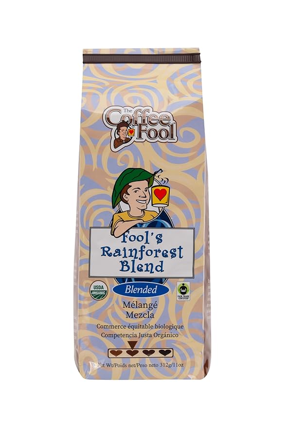 Coffee Fool's Organic Fair Trade Rainforest (Drip Grind)