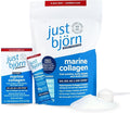 Just Bjorn Marine Collagen Peptides Powder On-The-Go Stick Packs (10 Pack) + 30 Serving Pouch (11.5 Ounce) - Skin Hair Nail and Joint Support - Hyaluronic Acid Vitamin C Amino Acids - Unflavored