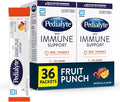 Pedialyte with Immune Support Electrolyte Drink Powder with Vitamin C and Zinc Advanced Hydration Fruit Punch 36 Powder Packets