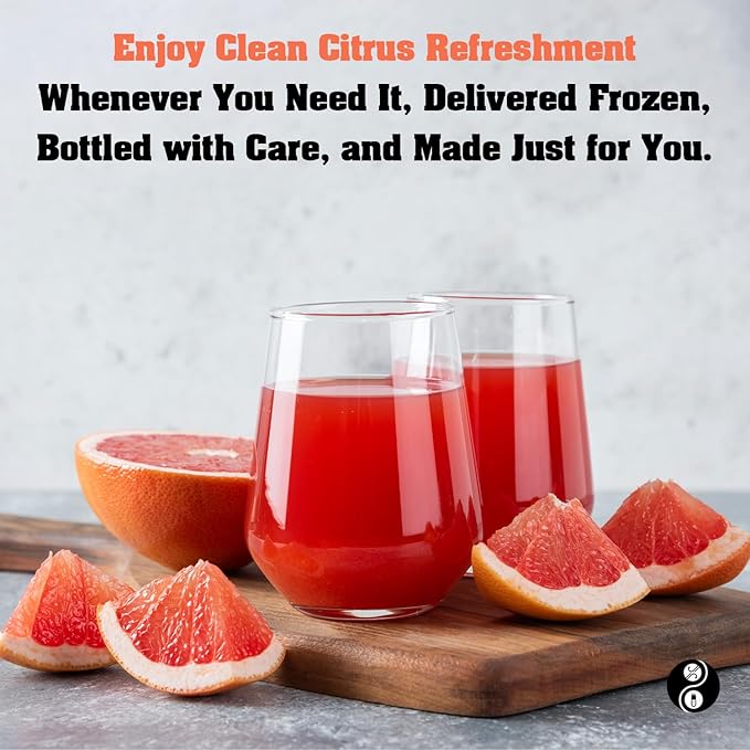 JRINK by Purée Organic Grapefruit Juice Cold Pressed Raw Fruit Cleanse Healthy Detox with No Preservatives Organic Juice Cleanse in HDPE Bottles Grape Citrus Beverage 16oz Pack of 24