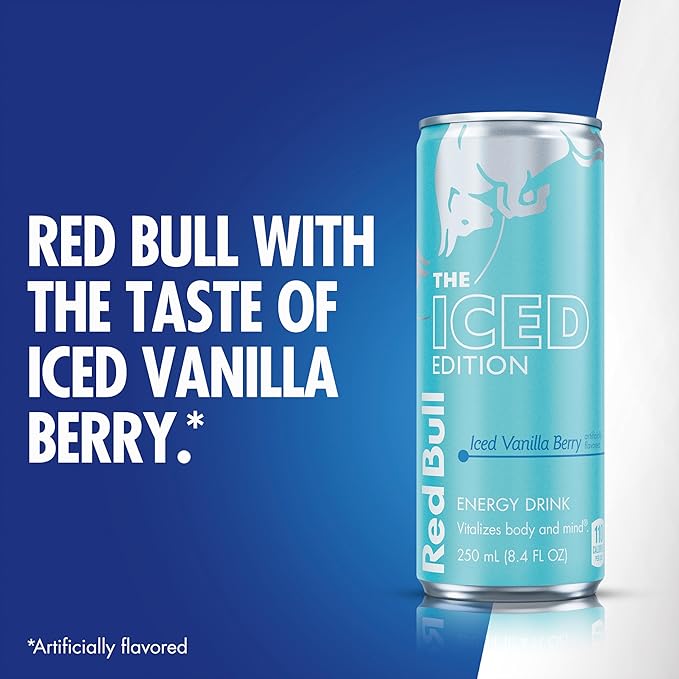 Red Bull Iced Vanilla Berry Energy Drink 8.4 Fl Oz Pack of 24 Cans (6 packs of 4)